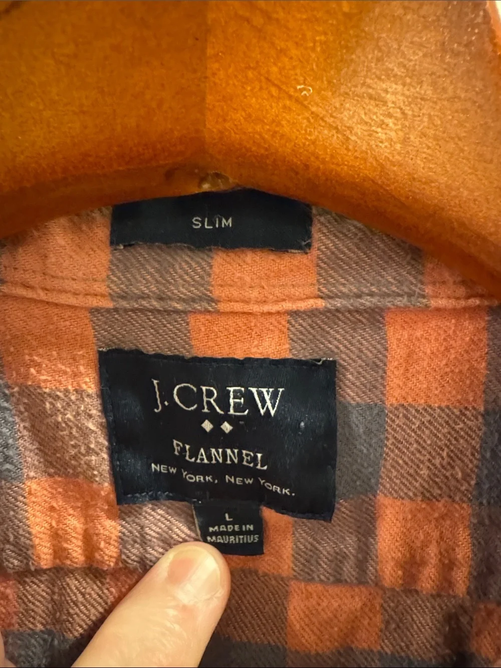 J. Crew Pink and Gray Plaid Button-Down Shirt